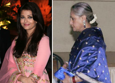 Aishwarya Rai Bachchan with Jaya Bachchan