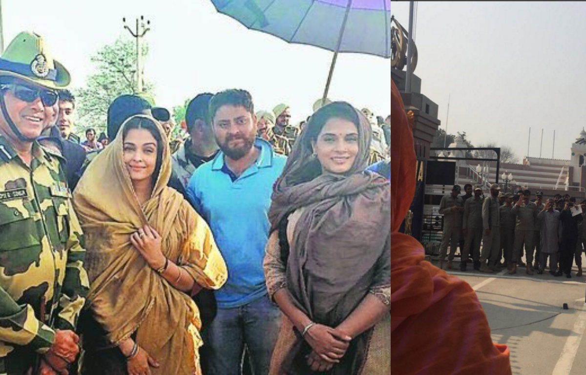 Aishwarya Rai Bachchan and Richa Chadda at Wagah Border
