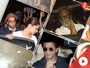 Watch: Rajinikanth, SRK, Ranveer and Deepika visit Anil Kapoor's house to offer their condolences
