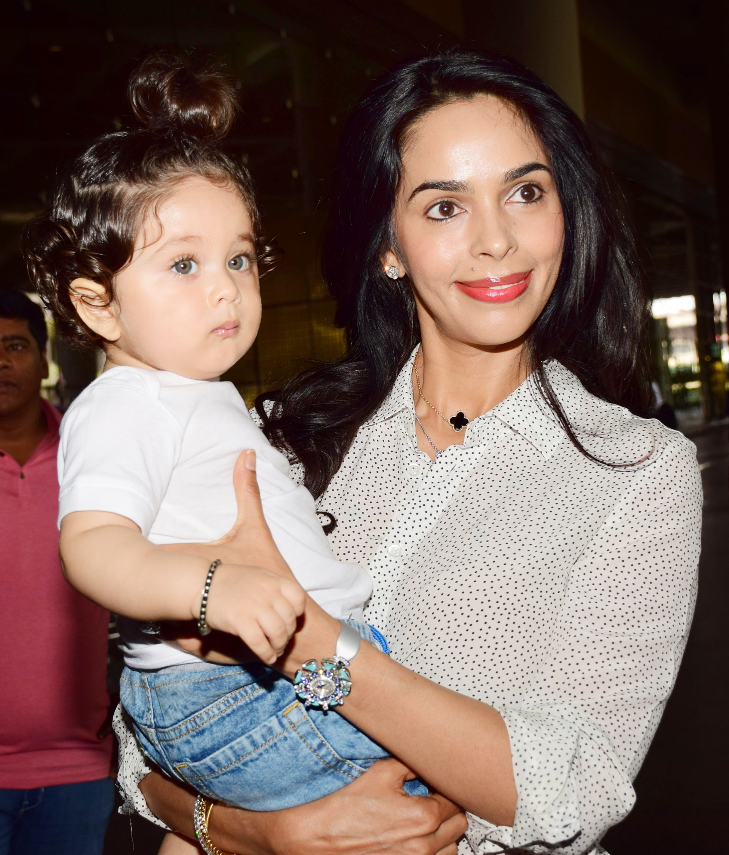 Mallika Sherawat with her nephew