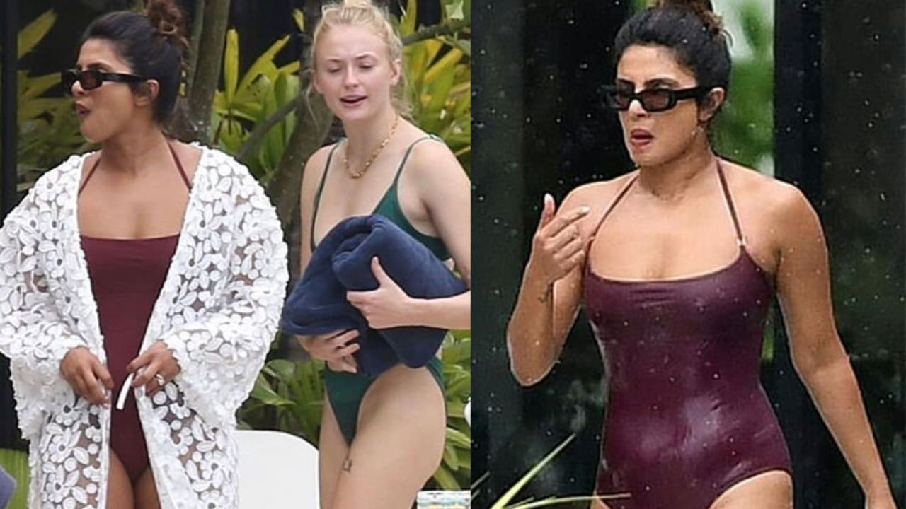 Priyanka Sophie In Turner Caught Bikini & Leaked Relaxing Chopra