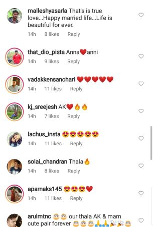 fans comments on ajith shalini pic
