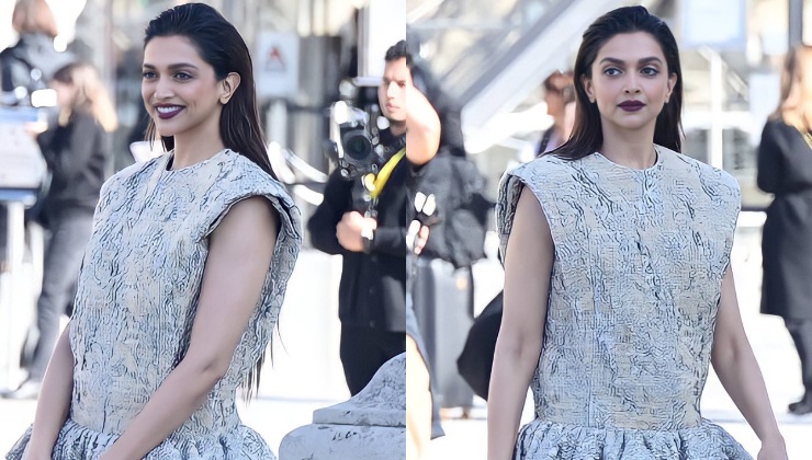 In An Exaggerated Mini Dress, High Boots And Dark Lips, Deepika Padukone In Louis  Vuitton Certainly Gave Paris An Edge