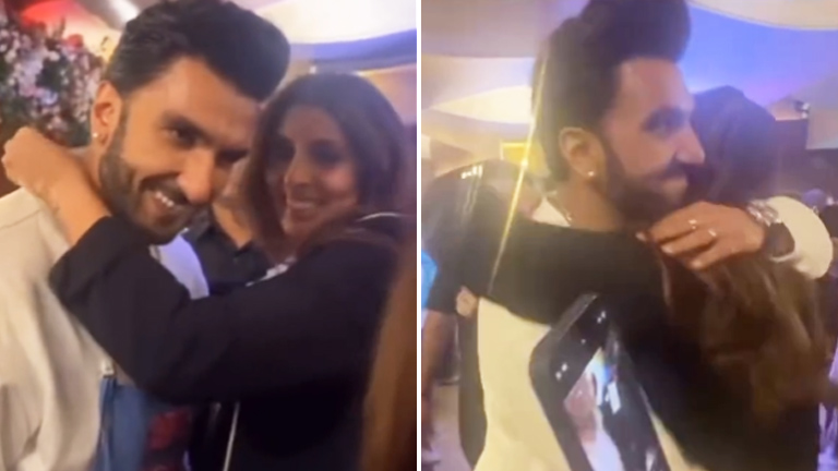 Shweta Bachchan gifts a funky necklace to Ranveer Singh