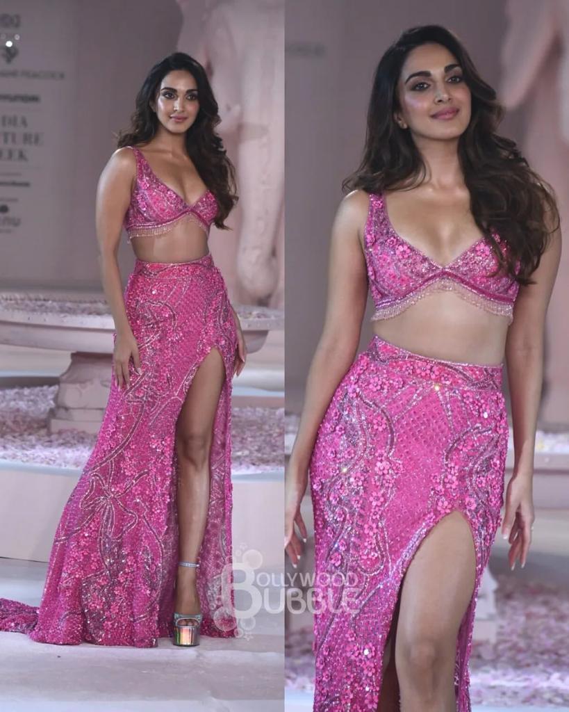 Kiara Advani stuns in pink at Indian Couture Week
