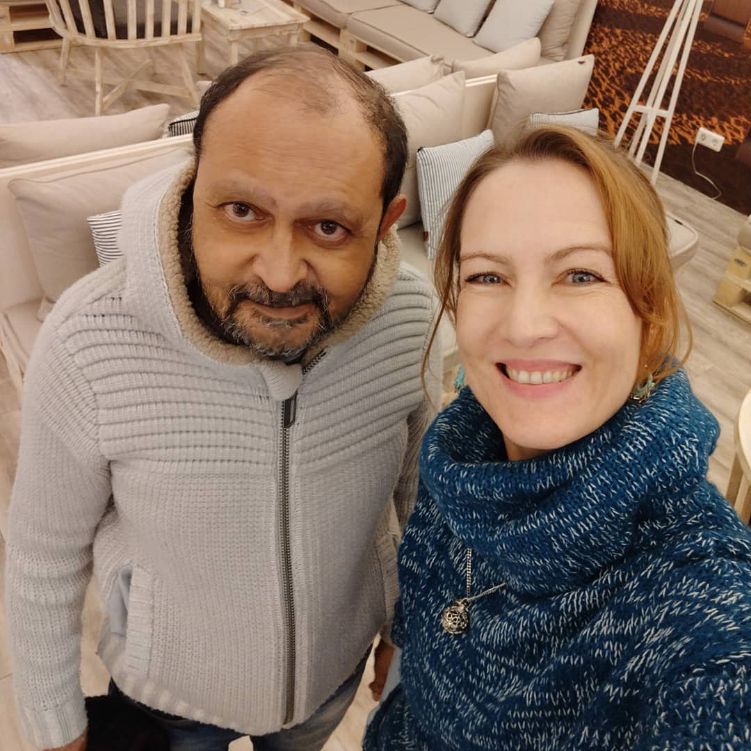 Akhil Mishra with wife