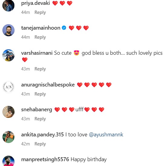Fans react to Tahira Kashyap's post for Ayushmann Khurrana