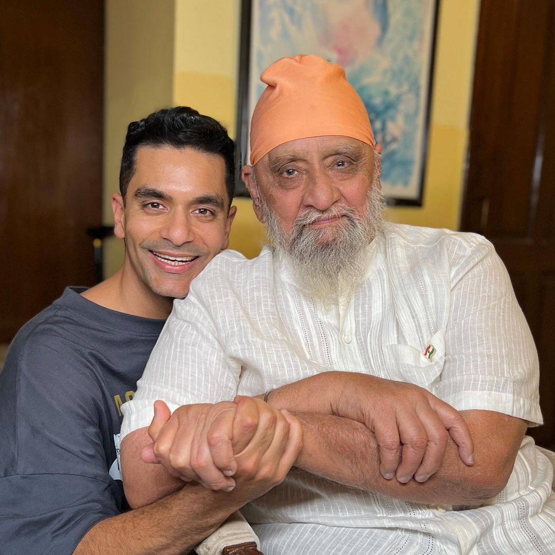Angad Bedi with father Bishan Singh Bedi