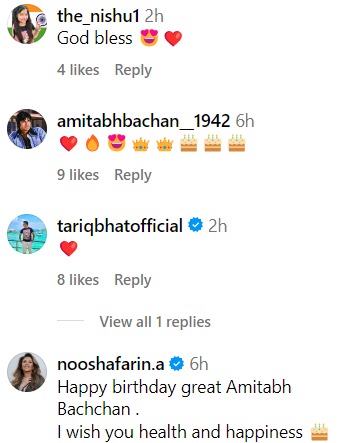 Fans react to Amitabh Bachchan's post