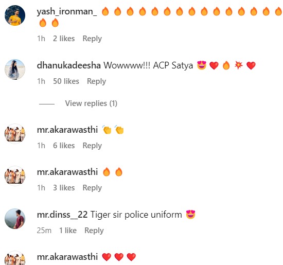 Fans react to Tiger Shroff as ACP Satya