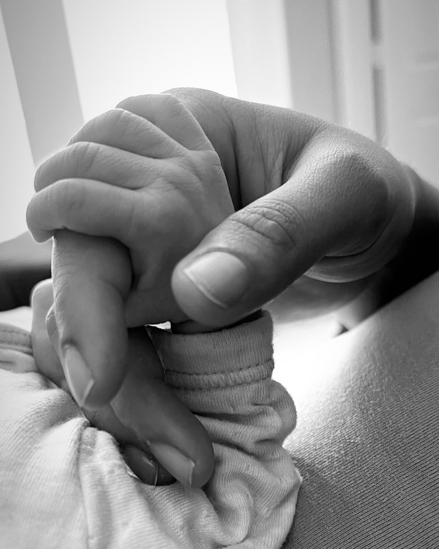 Ilena D'cruz shares an adorable pic of holding her newborn's hand