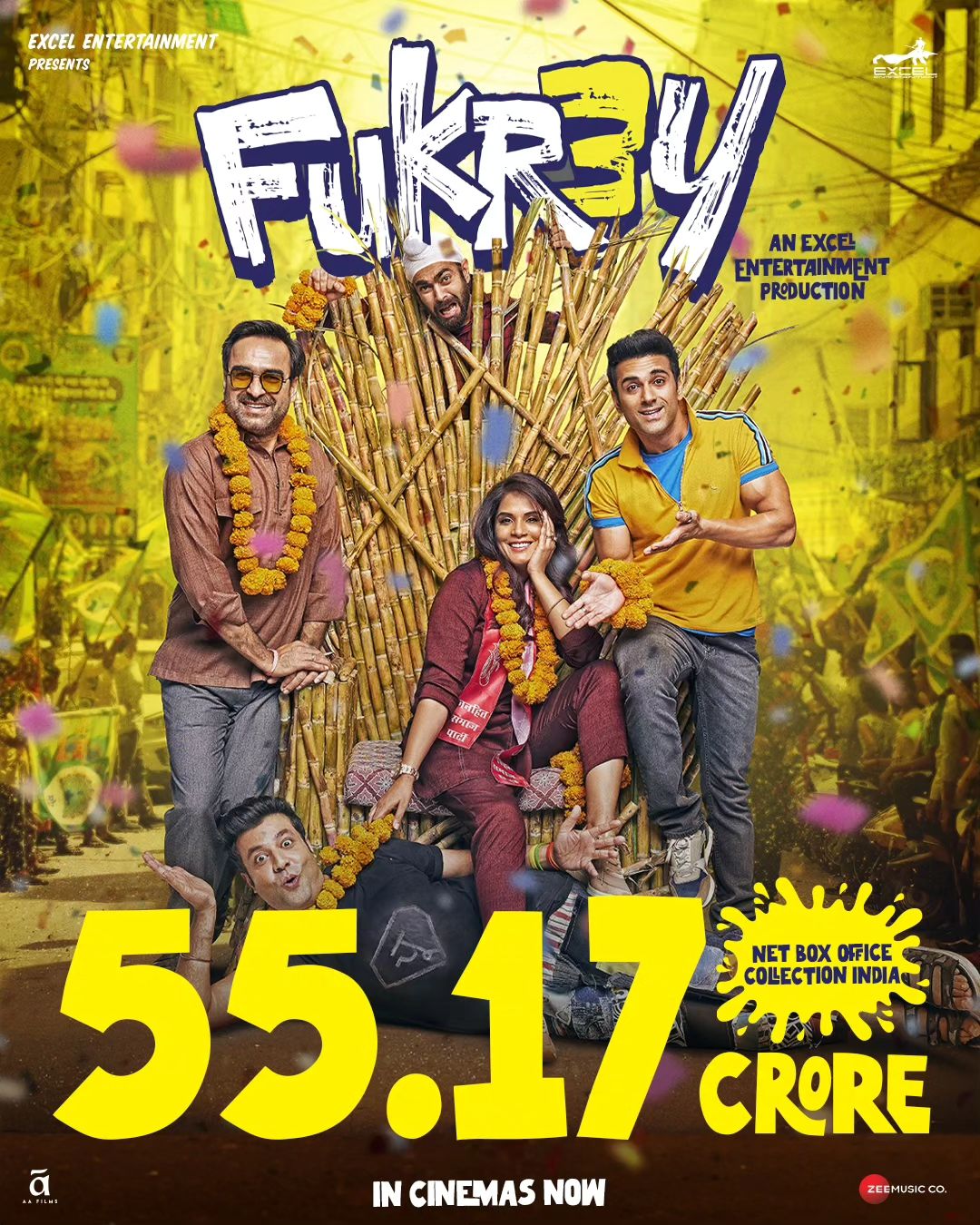 Pulkit-Samrat-and-Richa-Chadha-starrer-Fukrey-3-box-office