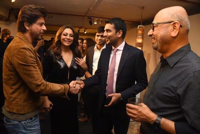 Shah Rukh Khan visits Gauri Khan's store