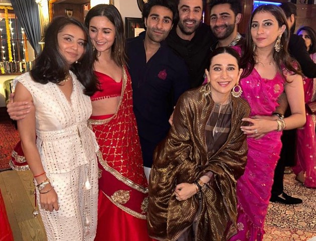 Ranbir Kapoor and Alia Bhatt at Kareena Kapoor's Diwali party