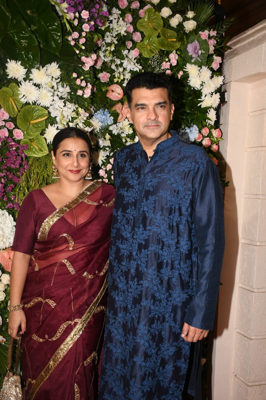 Vidya Balan and husband at Ekta Kapoor Diwali bash