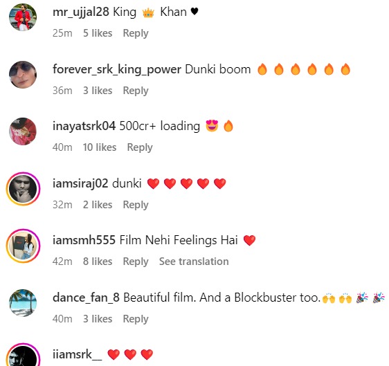 Fans react to Dunki's box office