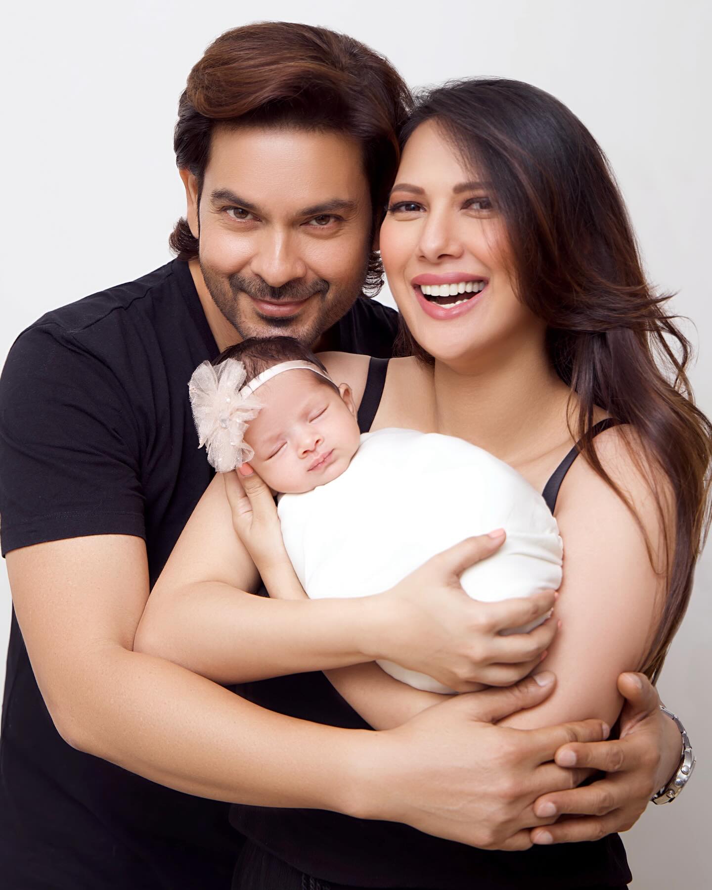 Rochelle Rao and Keith Sequiera with daughter Josephine