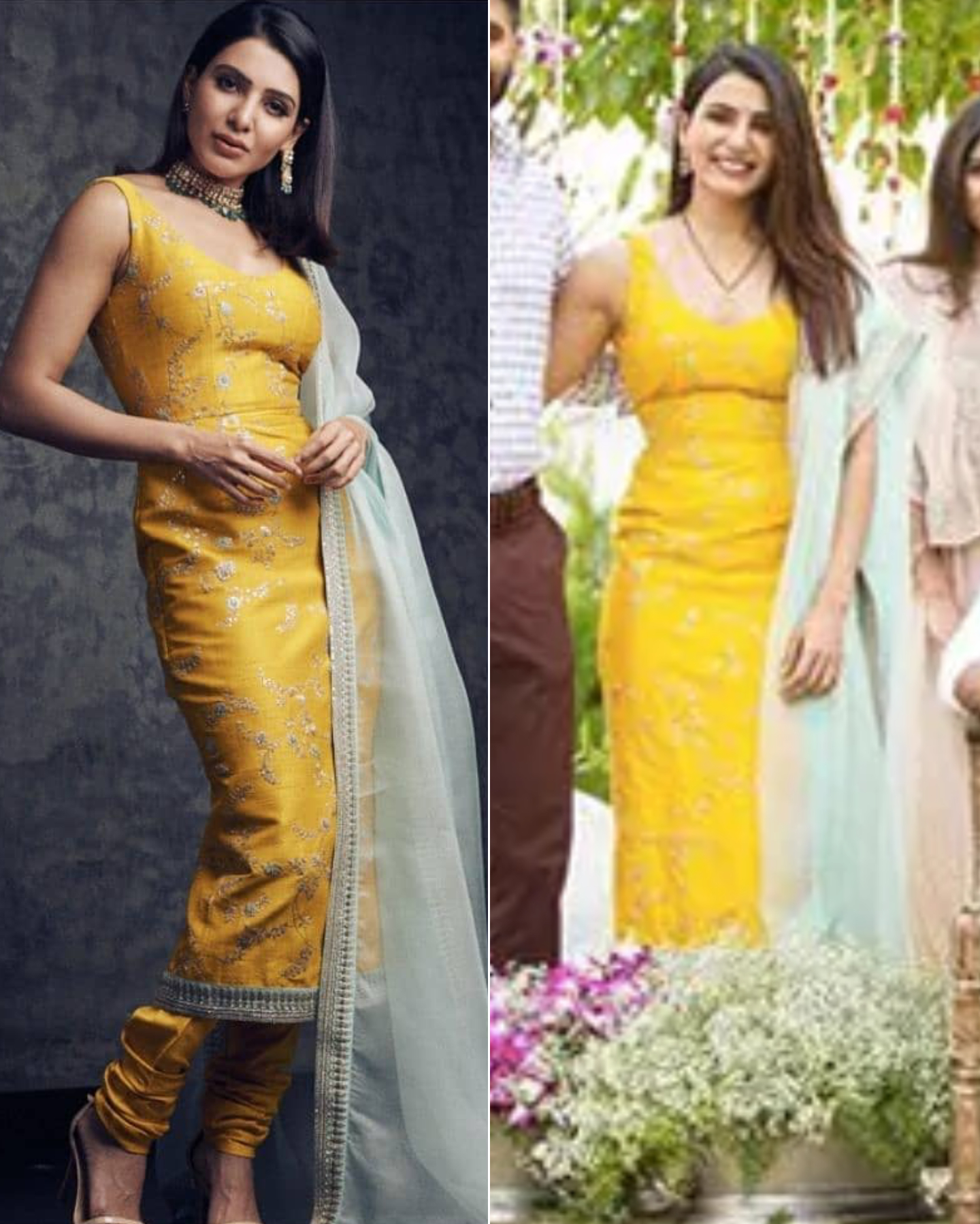 Samantha Ruth Prabhu repeats her Sabyasachi yellow dress at Rana Daggubati’s wedding celebration